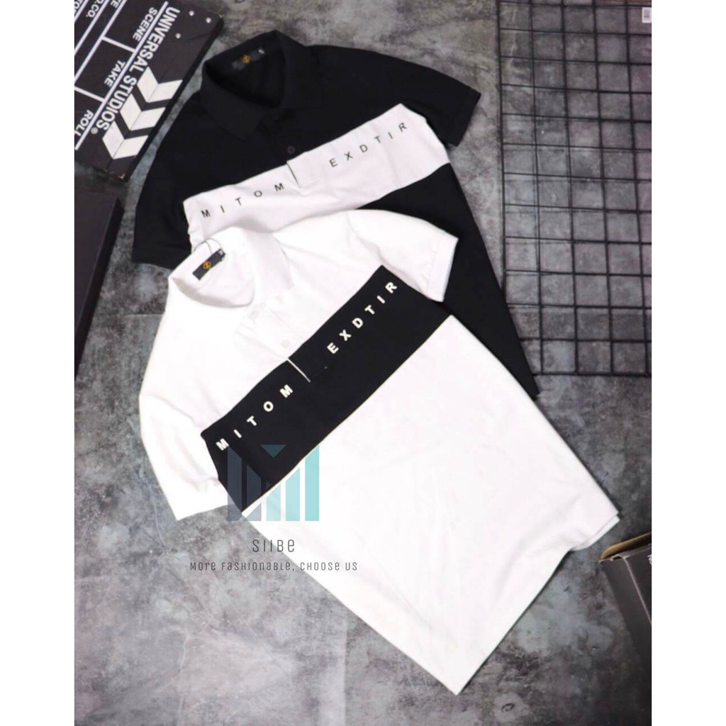 Áo thun nam (GIẢM GIÁ) có cổ form ôm body in chữ phong cách - Thời trang nam SIIBE | BigBuy360 - bigbuy360.vn