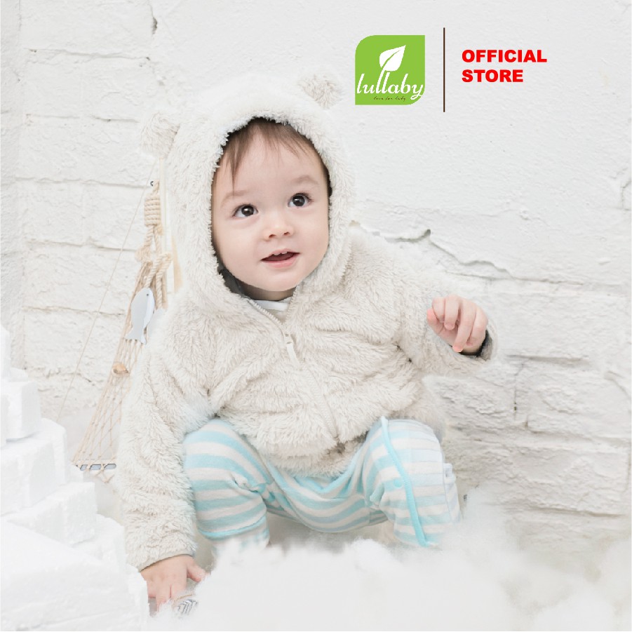 Áo khoác lông kéo khóa có mũ