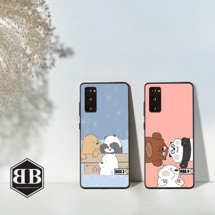 ỐP lưng kính cường lực SAMSUNG GALAXY S20 FE gấu cute