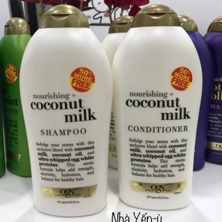 Dầu gội/ Dầu xả sữa dừa, Coconut Milk 577ml- Hàng xách tay Mỹ