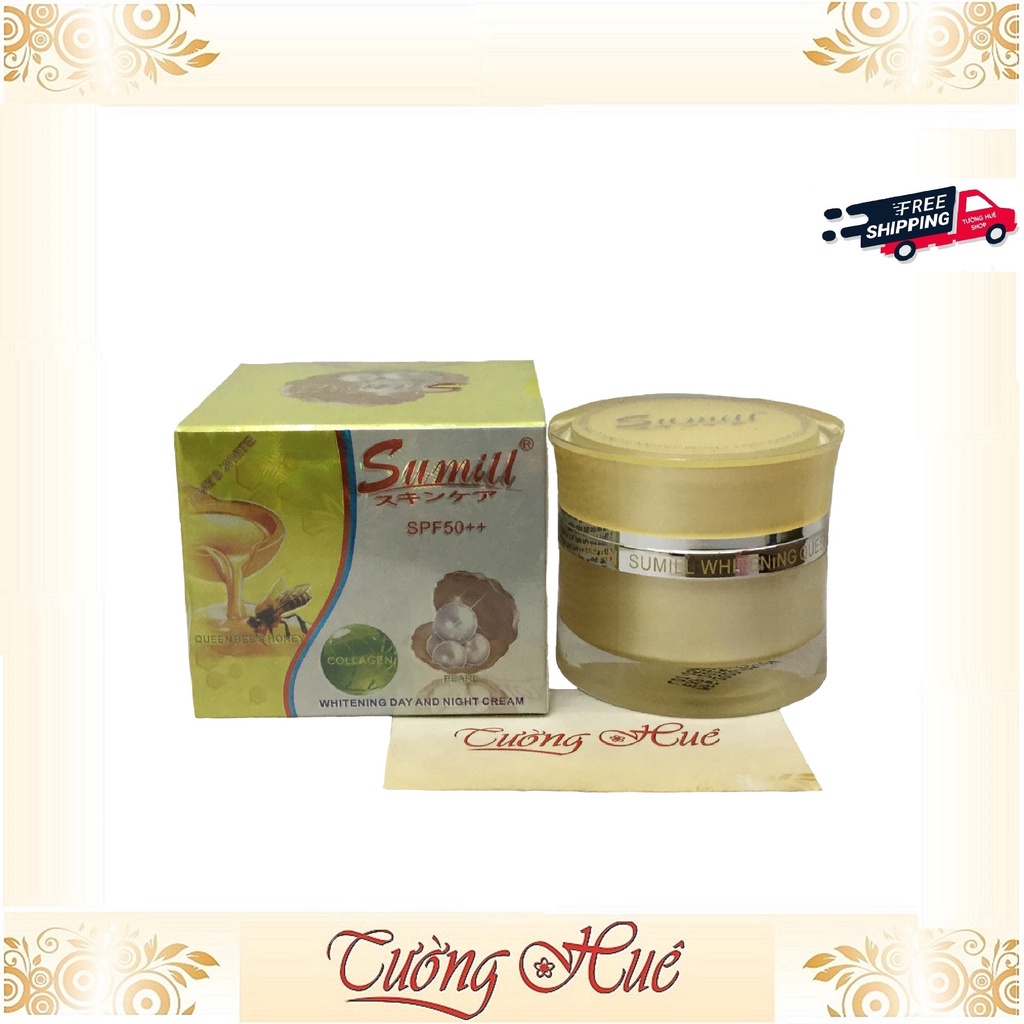 Kem dưỡng da Sumill Ngày và Đêm Tinh chất Collagen, Ngọc Trai, Mật Sữa Ong Chúa - 20g - Vàng