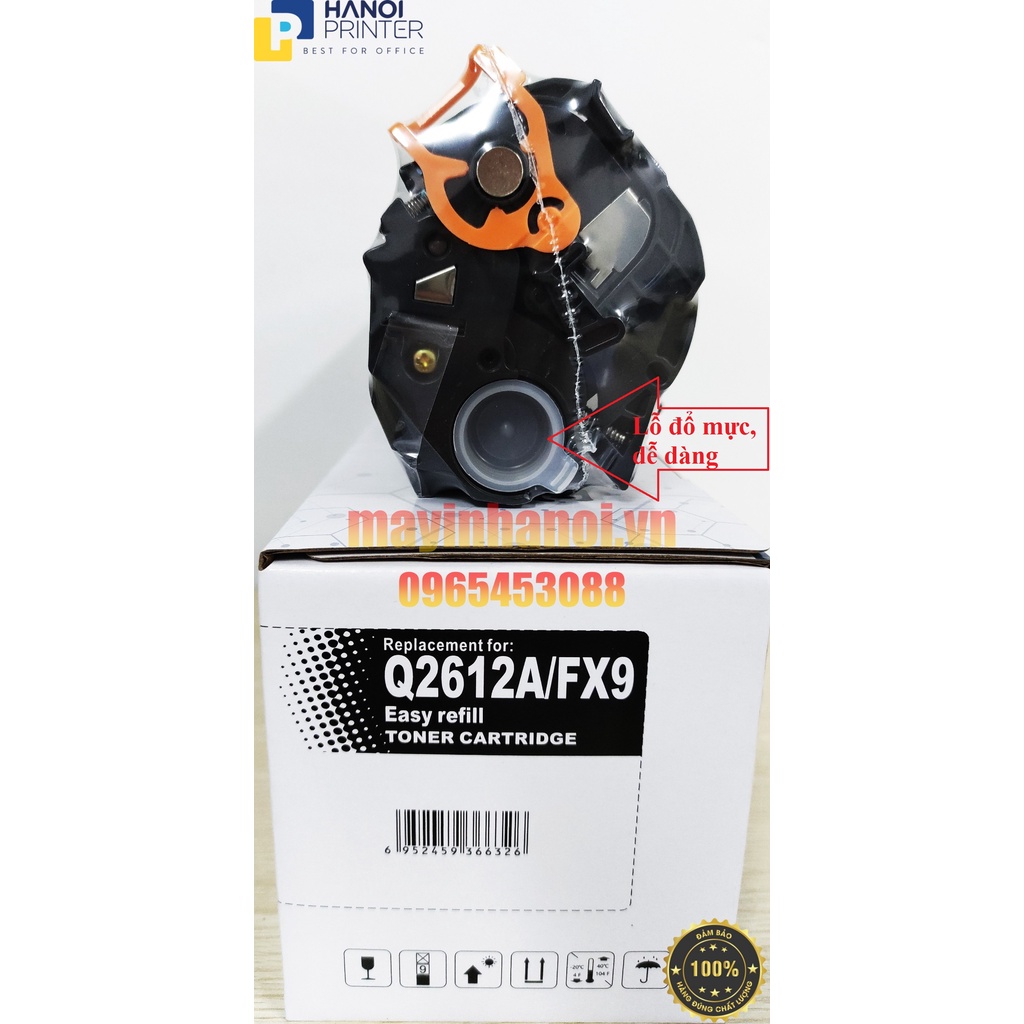 Hộp mực máy in 12A / 303 sử dụng cho máy in Canon 2900 HP 1010 có sẵn lỗ đổ mực, thải mực, chất lượng cao