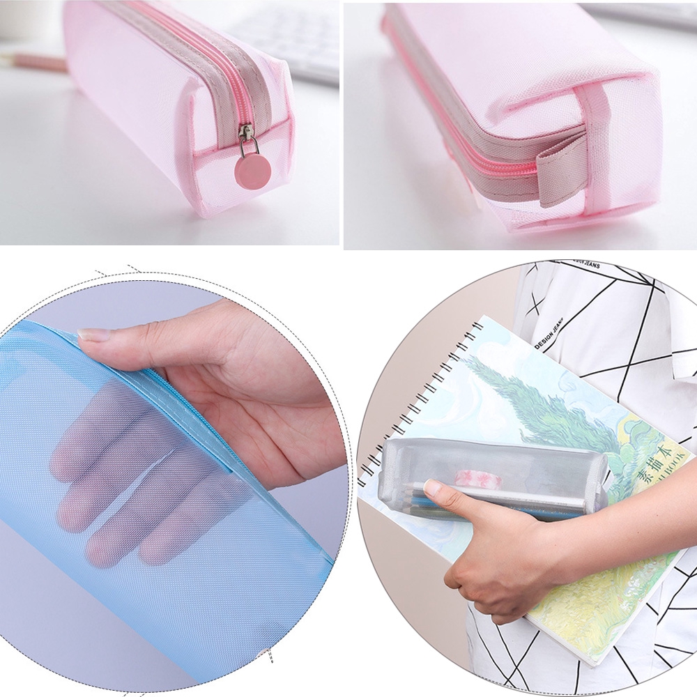 Hộp bút dây kéo nhiều màu sắc tự chọn xinh xắn