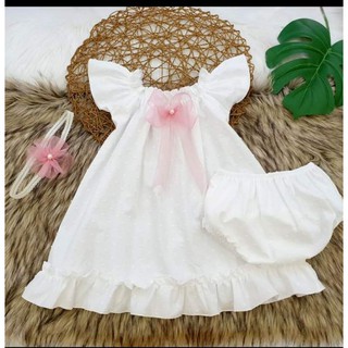 Body bé gái+váy body chip siêu xinh