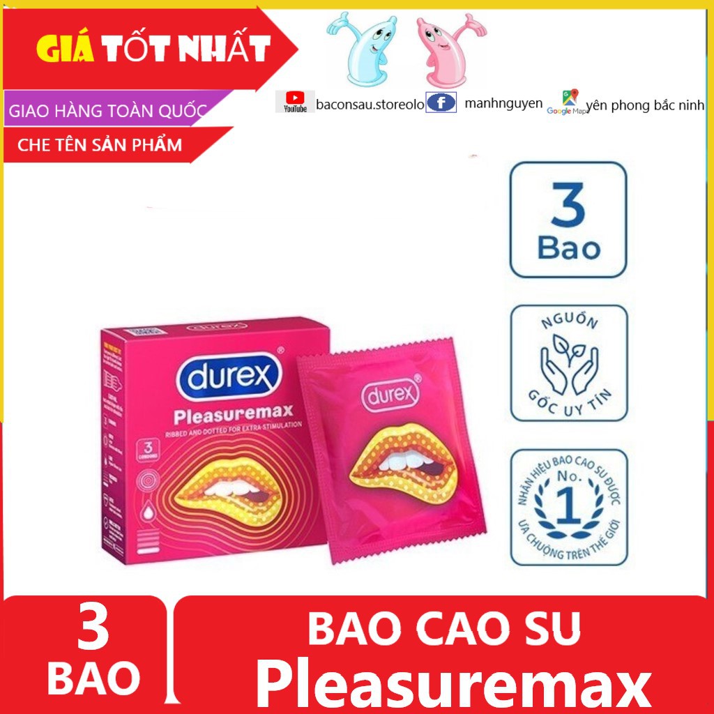 Hộp Bao Cao Su Durex Invisible Tăng Khoái Cảm Kéo Dài Thời Gian Tình Dục 3 Cái Một Hộp