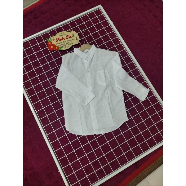 Áo Sơ Mi Kiểu Nữ Màu Trắng Chất Thô Hàn Đẹp Dài Tay Túi Trước Phong Cách Hàn Quốc Cao Cấp 02