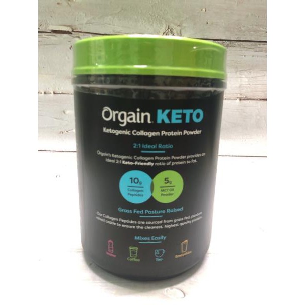 Bột Collagen Protein hữu cơ Orgain Keto Collagen Protein Chocolate 500g