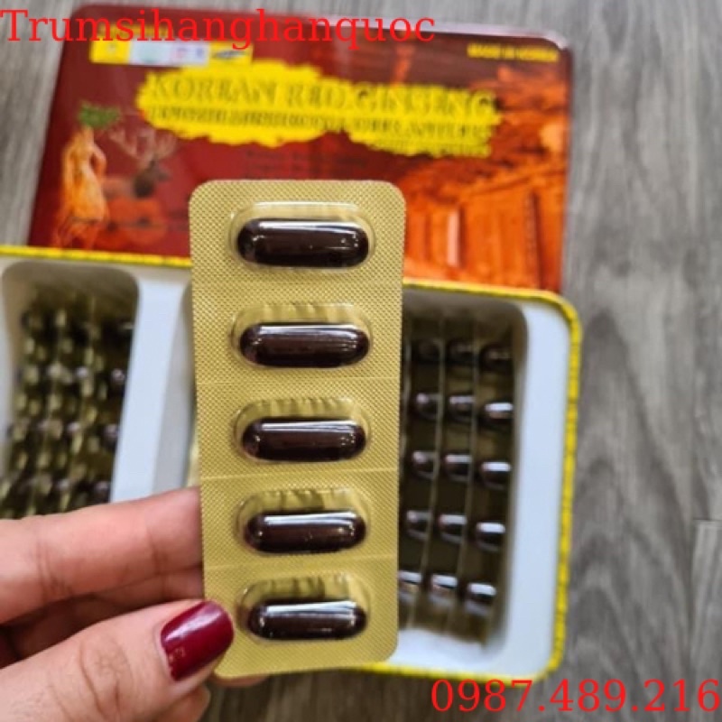 1 hộp Viên đạm Sâm Nhung Linh Chi Hàn Quốc 60 viên cao cấp
