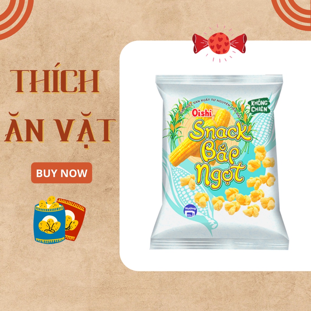 Bánh snack bắp ngọt oishi 35gram