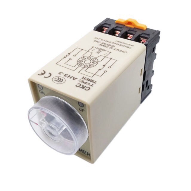 Relay timer, rơle thời gian, hẹn trễ CKC AH3-3 220V