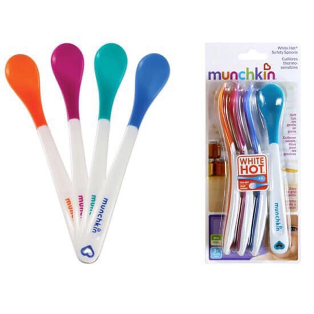 Set 4 thìa báo nóng Munchkin chính hãng nhập khẩu từ Mỹ