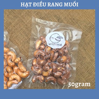 [GÓI 50G VỎ LỤA] HẠT ĐIỀU RANG MUỐI NGỌC KHUÊ (CHẤT LƯỢNG - LOẠI NGON)