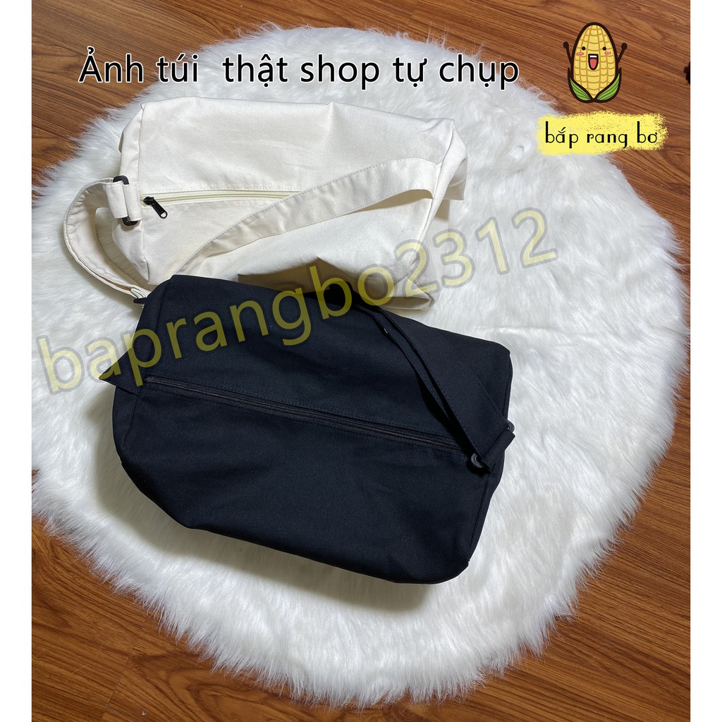 TÚI TOTE ĐEO CHÉO TRỐNG SIU TO [CÓ KHÓA KÉO & TÚI CON]- VẢI CANVAS- PHONG CÁCH ULZZANG- ĐỂ ĐƯỢC SÁCH, ĐỒ DÙNG THOẢ | WebRaoVat - webraovat.net.vn