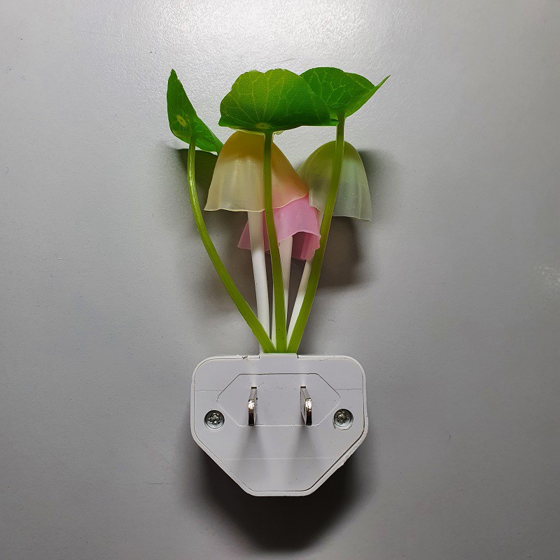 Đèn Ngủ Led Hình Nấm Cảm Ứng Ánh Sáng Tự Động Tắt Bật