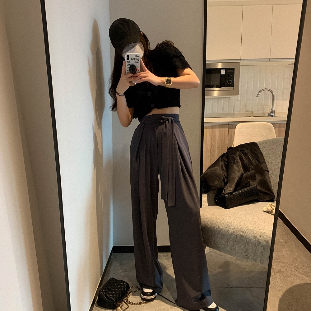 Áo cardigan ZHELIHANGFEI dệt kim tay ngắn cổ chữ V dáng rộng lưng cao thời trang dành cho nữ