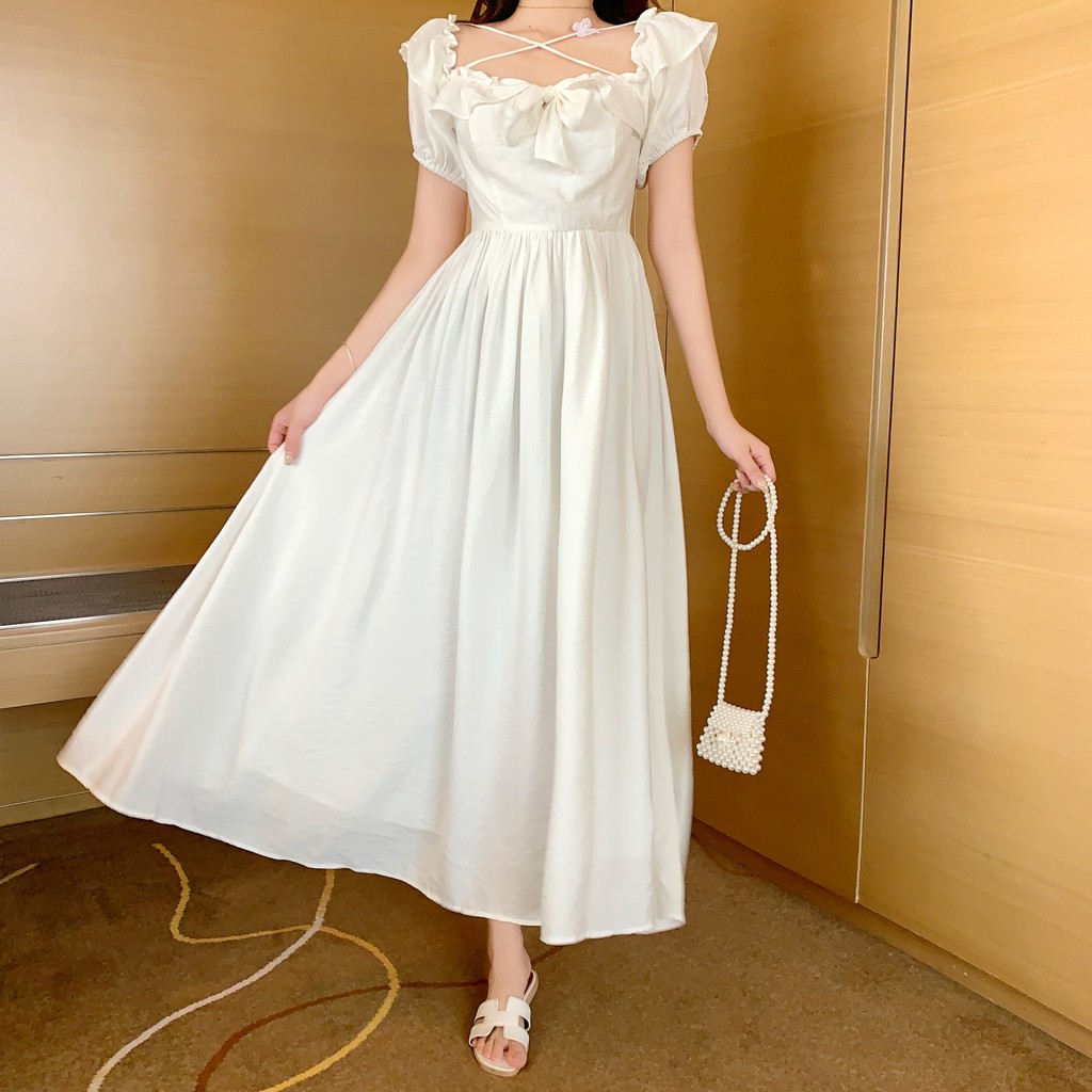 Đầm dáng xòe tay ngắn Emilyshop ulzzang