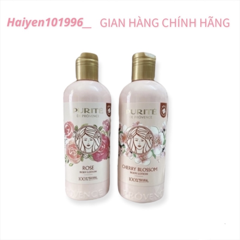 Sữa dưỡng thể Purite anh đào, hoa hồng 250ml