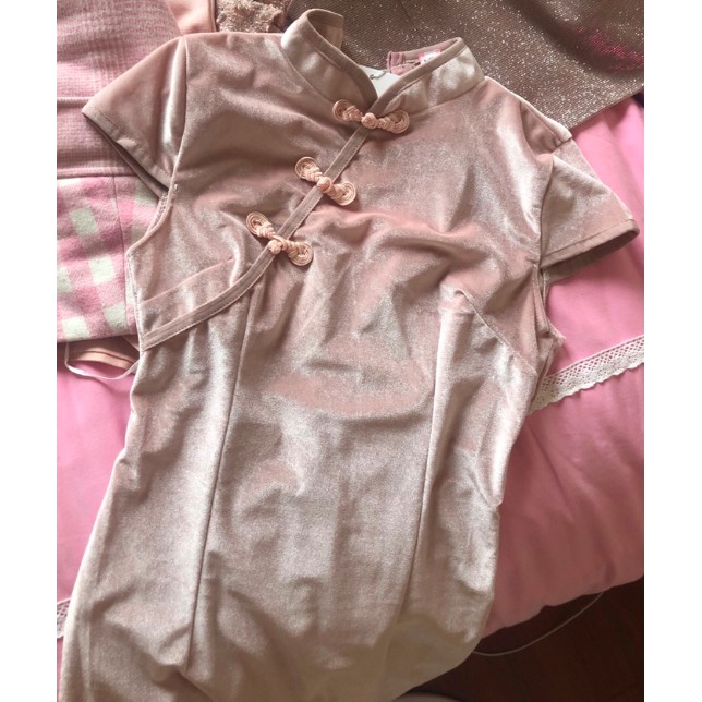 Sườn xám nhung body basic