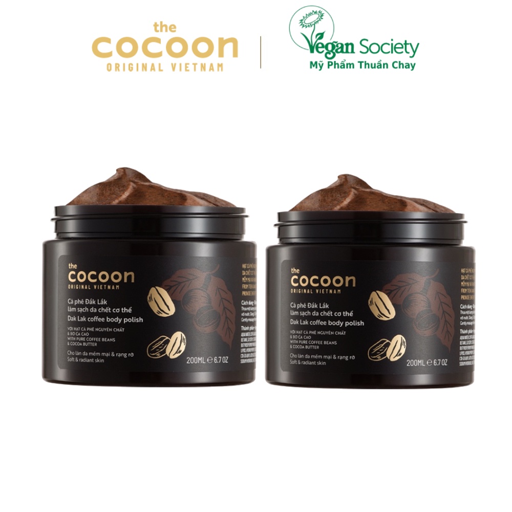 Combo 2 chai Cà phê Đắk lắk làm sạch da chết Cocoon (200ml/chai) | BigBuy360 - bigbuy360.vn