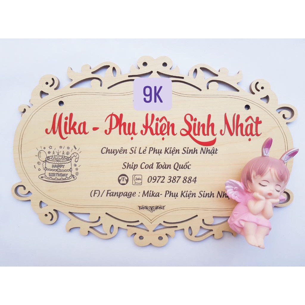 [Trang Trí Bánh Sinh Nhật]  Em bé - Cánh thiên thần (Hồng)