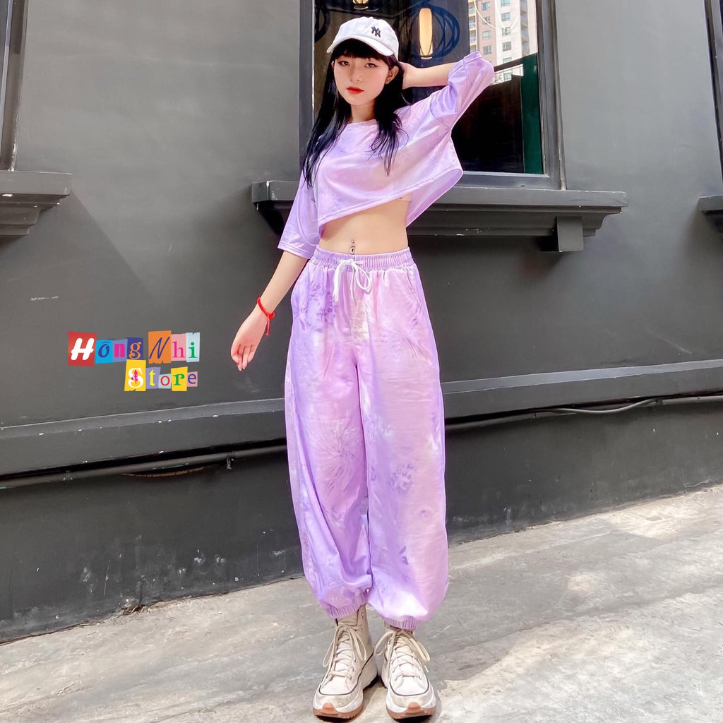 Quần Jogger 3D Ulzzang Unisex Jogger Loang Màu Bo Lai - MM