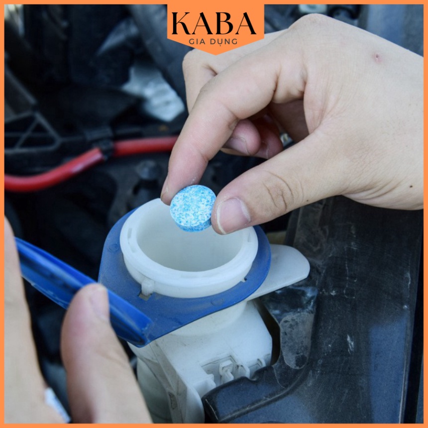 Viên sủi rửa kính ô tô - Hỗ trợ Tẩy sạch kính lái, 100% sinh học, thân thiện môi trường KABA