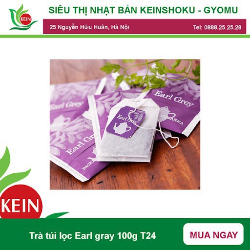 (Date 14/6/2022 sale 50%) Trà túi lọc Earl gray 100g- hàng nội đại Nhật Bản