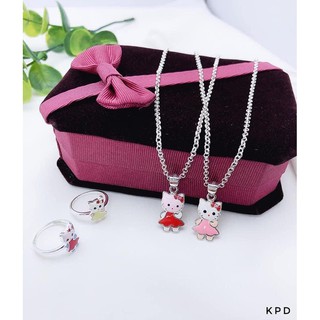 Combo dây mặt và nhẫn mèo cho bé C07240