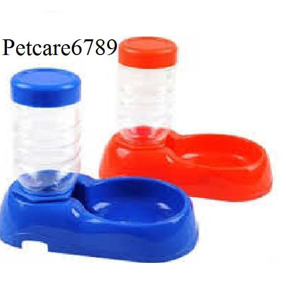 Bộ bát ăn tự động có  kèm  bình nước tự động chó mèo