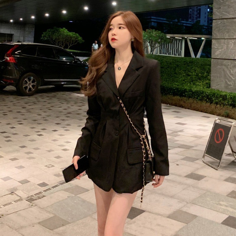 (Hàng Đẹp)Ảnh thật 6 hình cuối-HC114.Áo blazer thu đông nhún eo sành điệu kiểu mới | BigBuy360 - bigbuy360.vn