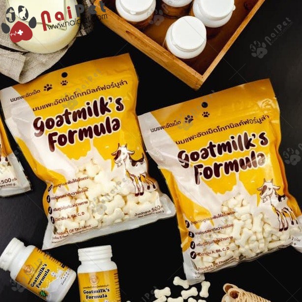 Bánh Thưởng Sữa Dê Bổ Sung Canxi Hình Xương Goat’s Milk Formula Thái Lan 20g