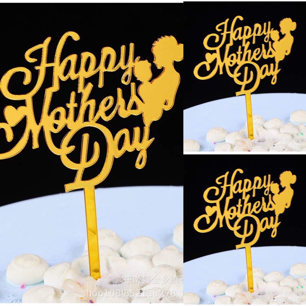 Phụ Kiện Trang Trí Bánh Sinh Nhật Bánh Kem - Combo 10 chiếc Meka mother day