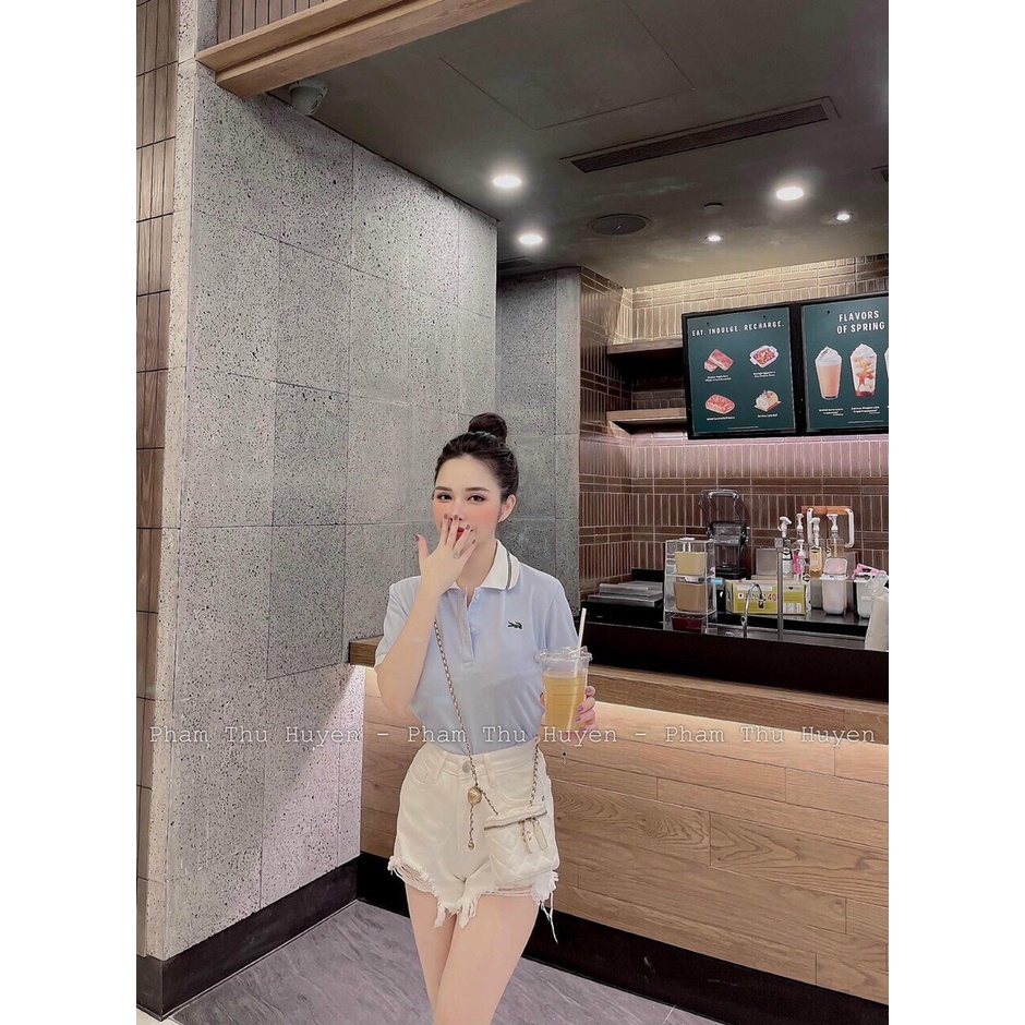 [ảnh thật-sẵn] Áo phông xanh cá sấu