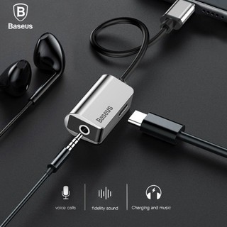 Adapter L40 Baseus chuyển cổng Type-C sang Audio 3.5mm + Type-C