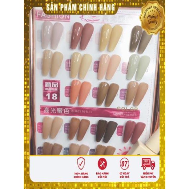 Sơn gel nhũ giả bột set 18 màu sơn móng