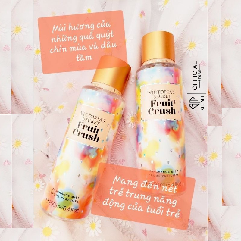 Xịt Thơm Body 💞𝑭𝒓𝒆𝒆𝒔𝒉𝒊𝒑💖 Xịt Thơm Toàn Thân Victoria's Secret 💋 FRUIT CRUSH ❤Body Mist 250ml - Xịt BODY