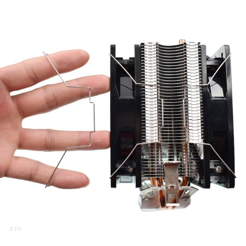 Xi Bộ 2 Móc Khóa Quạt Tản Nhiệt Bằng Thép Đàn Hồi Có Khóa Cài Cho CPU