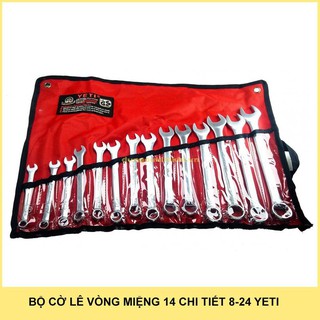 Bộ cờ lê vòng miệng 14 chi tiết 8-24 yeti - yeti14-8-24