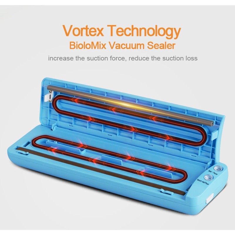 Combo máy nấu chậm Sous vide BioloMix SV-8008 máy hút chân không W200 và phụ kiện 5 món