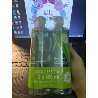 Sữa rửa mặt da dầu Aderma 400ml vs 200ml (Made in France)