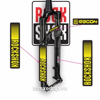 Tem decal dán phuộc xe đạp địa hình Rockshox RECON 2021 | MTB Fork decal | Temxedap.vn