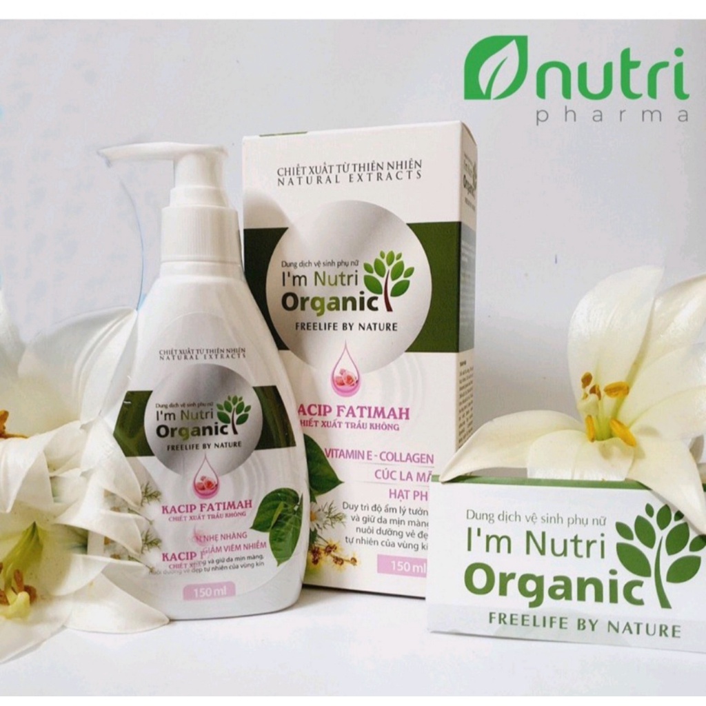 Dung dịch vệ sinh phụ nữ trầu không I’m Nutri Organic làm hồng và se khít vùng kín