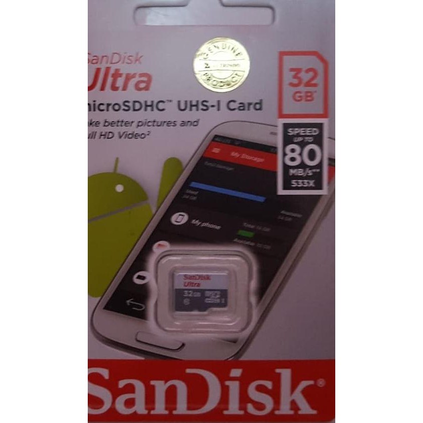 Thẻ Nhớ Sandisk Ultra Microsdhc 32gb Class 10 (Sdsquns)