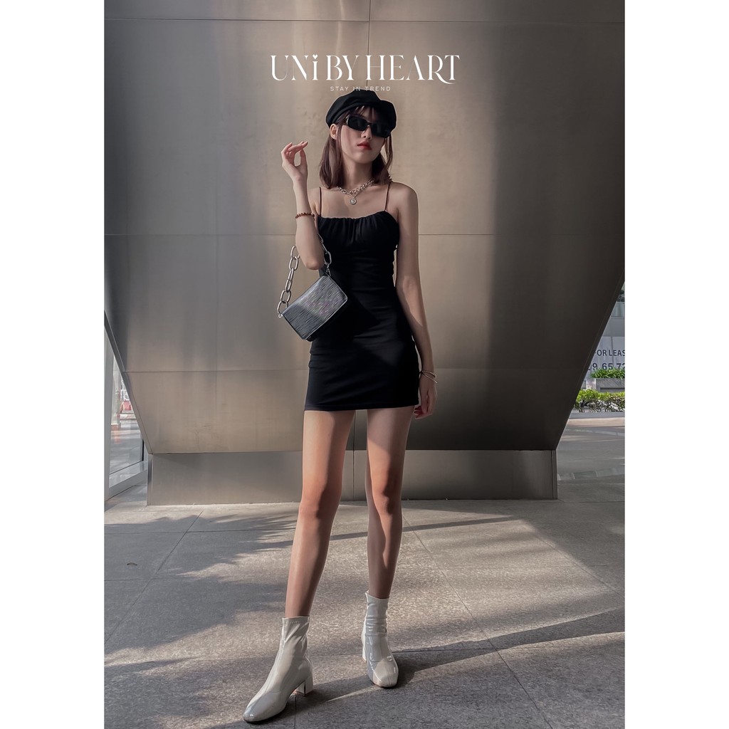 Váy body nữ Cami Dress VHD002 thiết kế 2 dây, vải cotton co giãn thoải mái - Uni By Heart | BigBuy360 - bigbuy360.vn