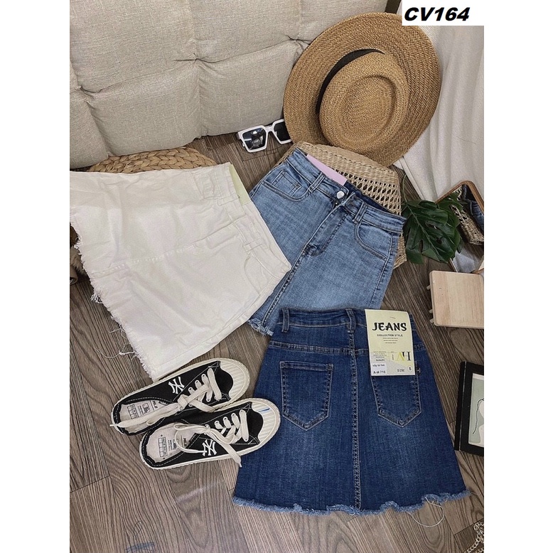 Chân váy jeans co giãn có quần liền trong CV164