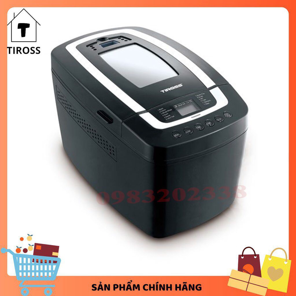 [Mã 44ELSALE2 giảm 7% đơn 300K] [Tiross123] Máy làm bánh mỳ Tiross TS8230, Sản phẩm chính hãng, bảo hành 12 tháng