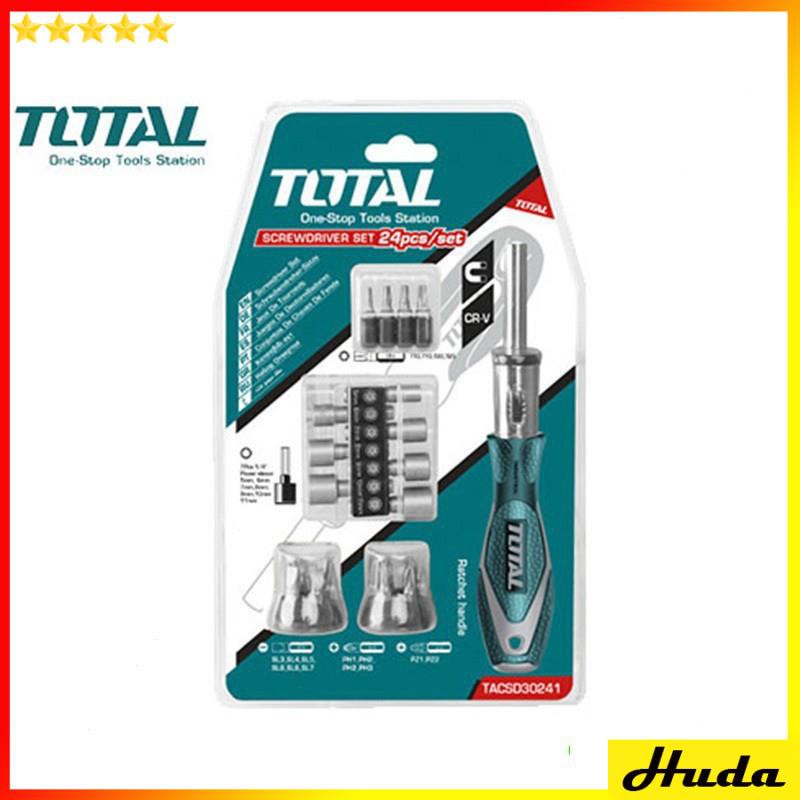 [Chính hãng TOTAL] Bộ mũi vít 24 chi tiết Total TACSD30246