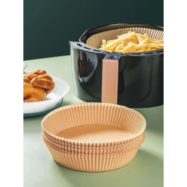 Giấy nến cho nồi chiên không combo 50 tờ loại khuân bánh chống dính tiện lợi MiibooShi 15B