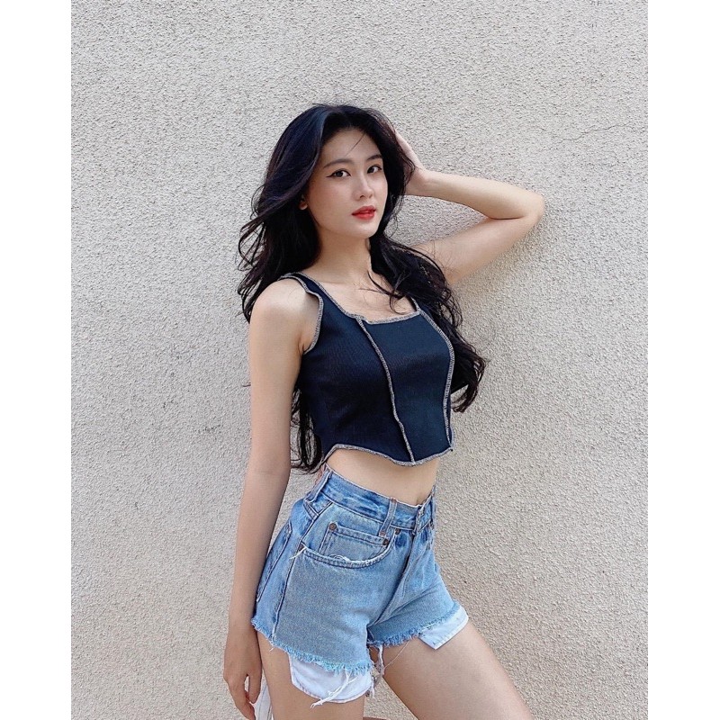 CAMI CROPTOP▪Áo ba lỗ vắt sổ chất dày dặn