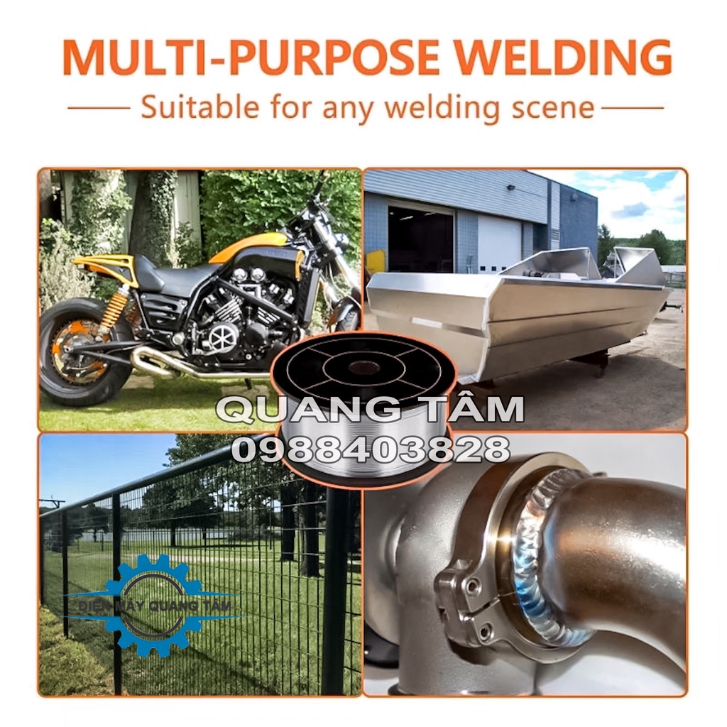 Cuộn Dây Hàn MIG INOX 308 Lõi Thuốc 1Kg - 0.8/1.0mm  cho Máy Hàn MIG